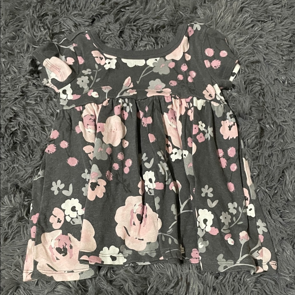 Floral Gray and Pink floral dress